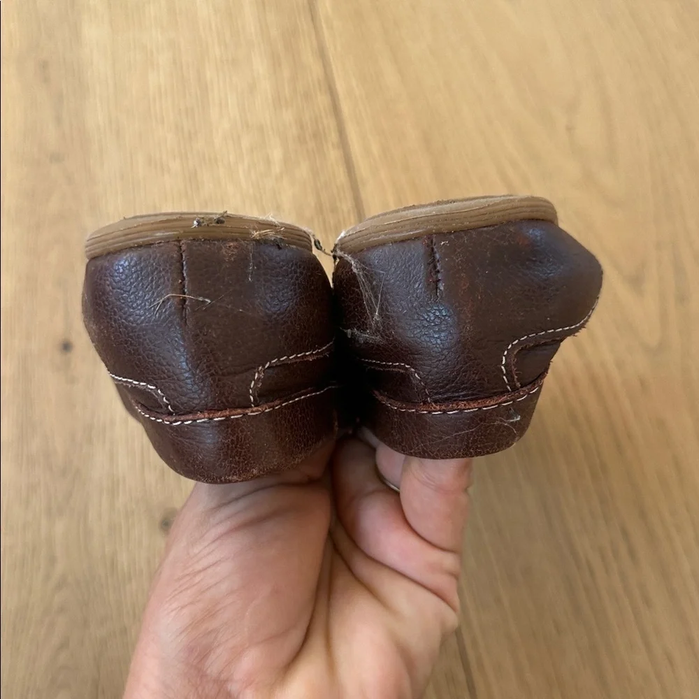 Zara Brown Leather Loafers 32 kids boys